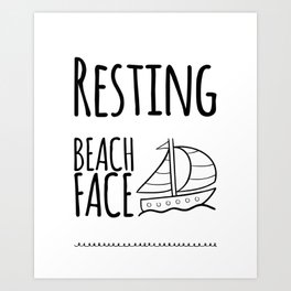 Resting Beach Face Art Print