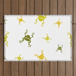 jumping frogs Outdoor Rug