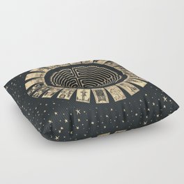Major Arcana & Golden Labyrinth Floor Pillow