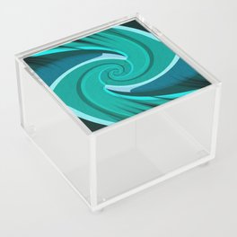 Wrapped in Ribbons: Blue/Green Acrylic Box