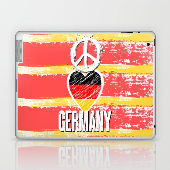 Peace, Love, Germany Laptop & iPad Skin