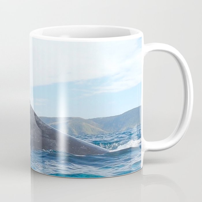 Whale fin of a humpback whale on the surface Coffee Mug