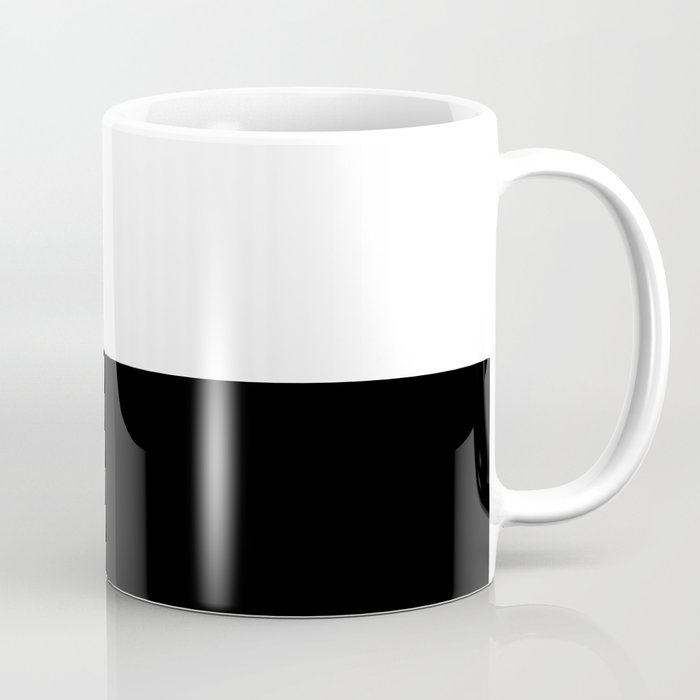 Abstract Black and White Horizon Color Block Coffee Mug