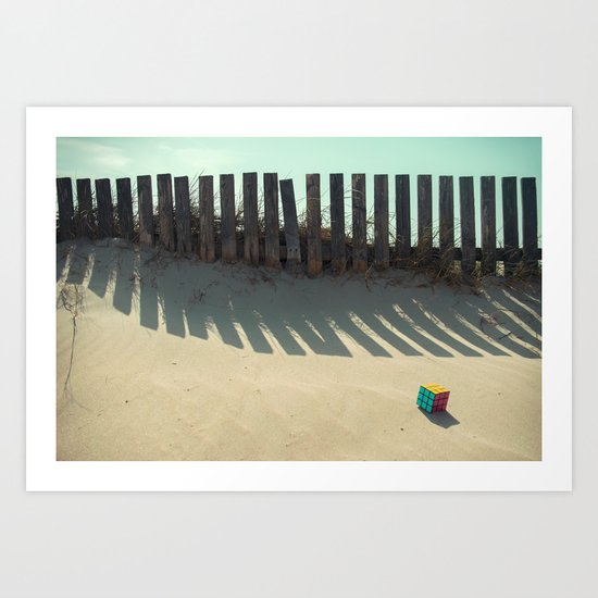 Rubik shading in the beach Art Print