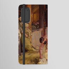Shearing the Rams, 1890 by Tom Roberts Android Wallet Case