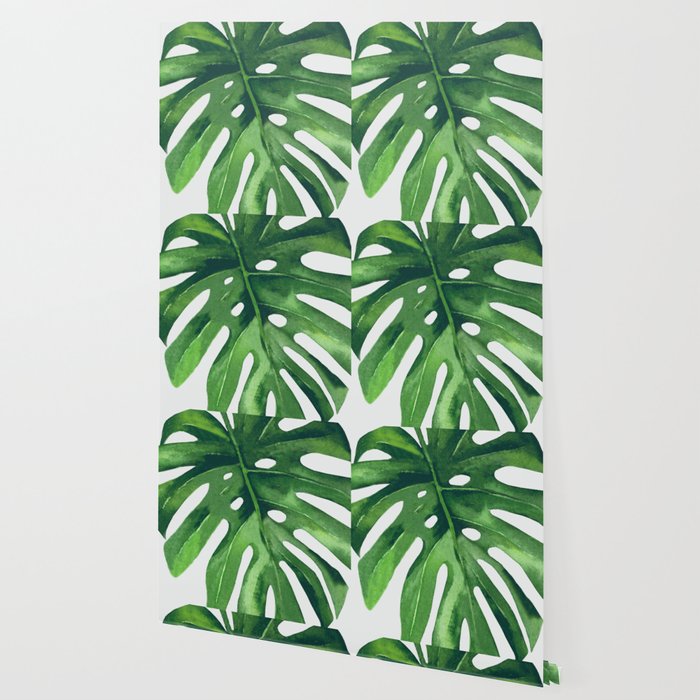 Monstera Leaf Wallpaper By Nadja1 Society6