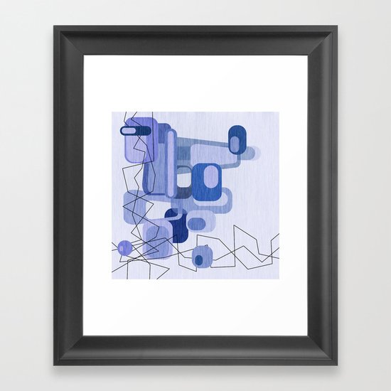 Feeling Blue. Framed Art Print