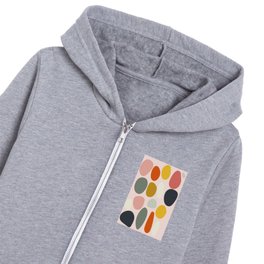 dots and pebbles mid century abstract Kids Zip Hoodie