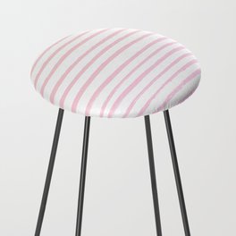 Peachy Pink x Stripes Counter Stool