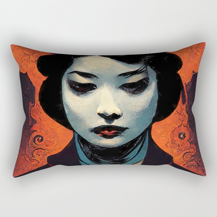 The Ancient Spirit of the Geisha Rectangular Pillow