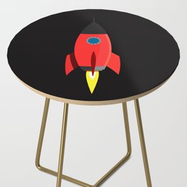 Red Space Rocket  Side Table