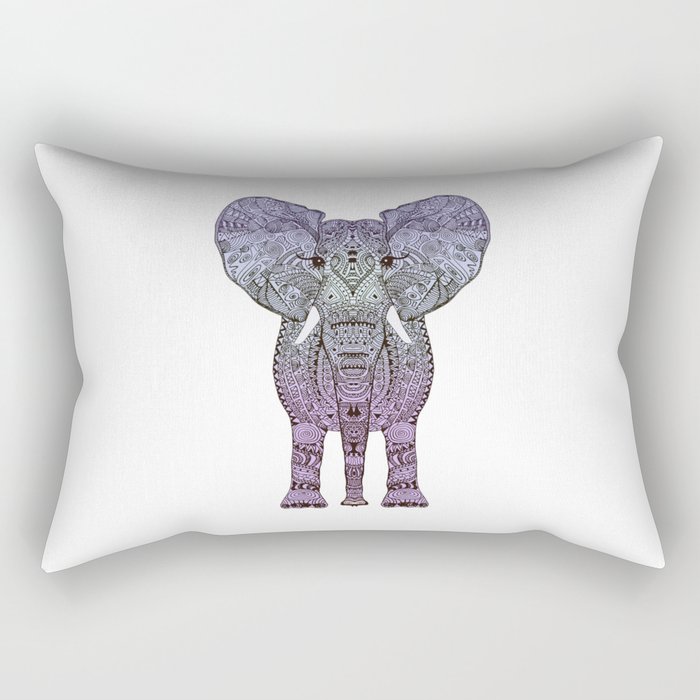 PURPLE ELEPHANT ON DOTS Rectangular Pillow