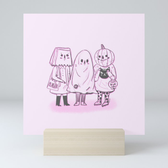 Spooky Friends! Mini Art Print