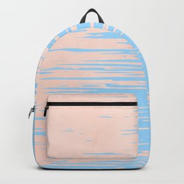 Carefree - Sweet Peach Coral Pink on Blue Raspberry Backpack