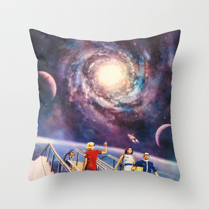 Intergalactic Escalator Throw Pillow