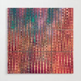 Bright Red And Purple Pink Abstract Wood Wall Art