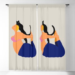 Yoga With Cat 18 Blackout Curtain