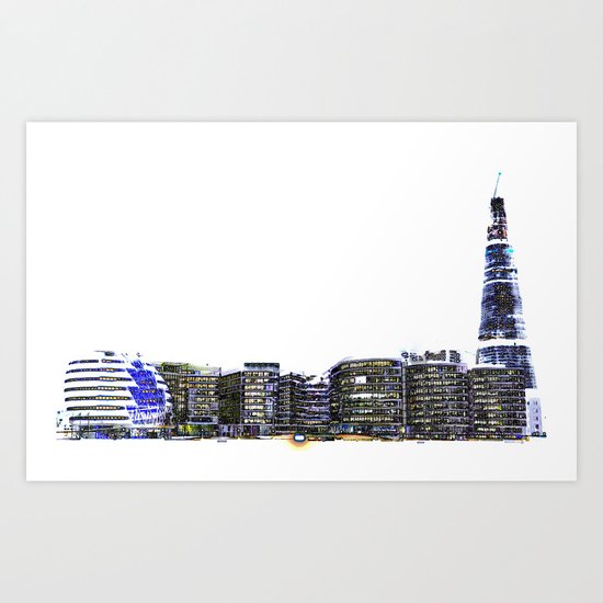 The Shard and London South Bank Art Print