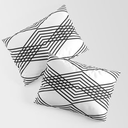 Abstract geometric pattern - black and white. Pillow Sham