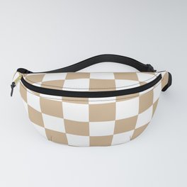 Checkered (Tan & White Pattern) Fanny Pack