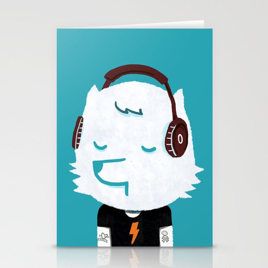 Metal Rock Dog Stationery Cards
