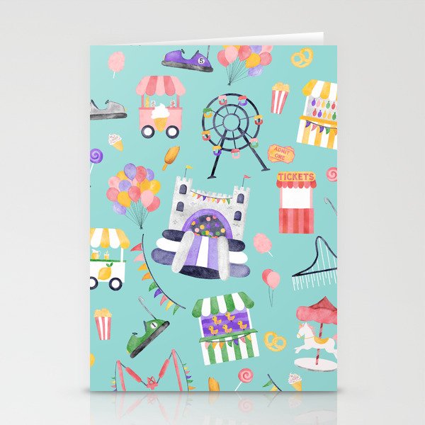 watercolor fair pastel Stationery Cards
