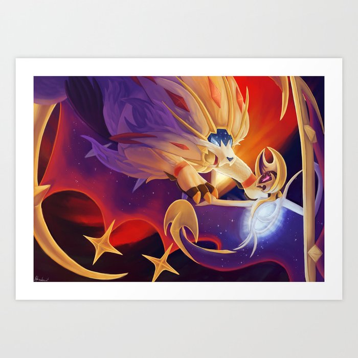 Solgaleo and Lunala 11×17 Print - The Hexabeast