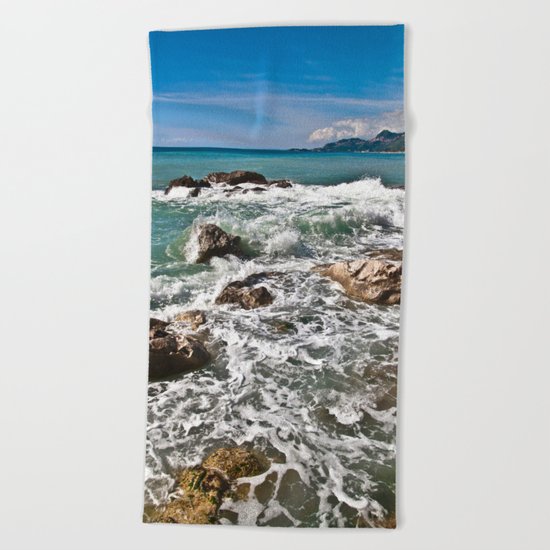 East coast on the Isle of Sicily Beach Towel