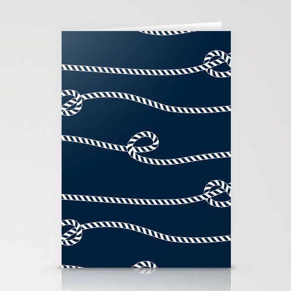 Seamless marine pattern, rope weave Stationery Cards