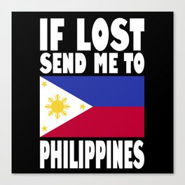 Philippines Flag Saying Canvas Print