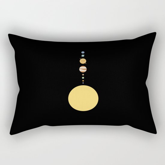 Minimal Solar System Rectangular Pillow