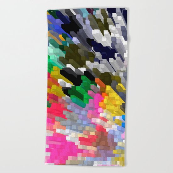 Colorful Skyscrapers Beach Towel