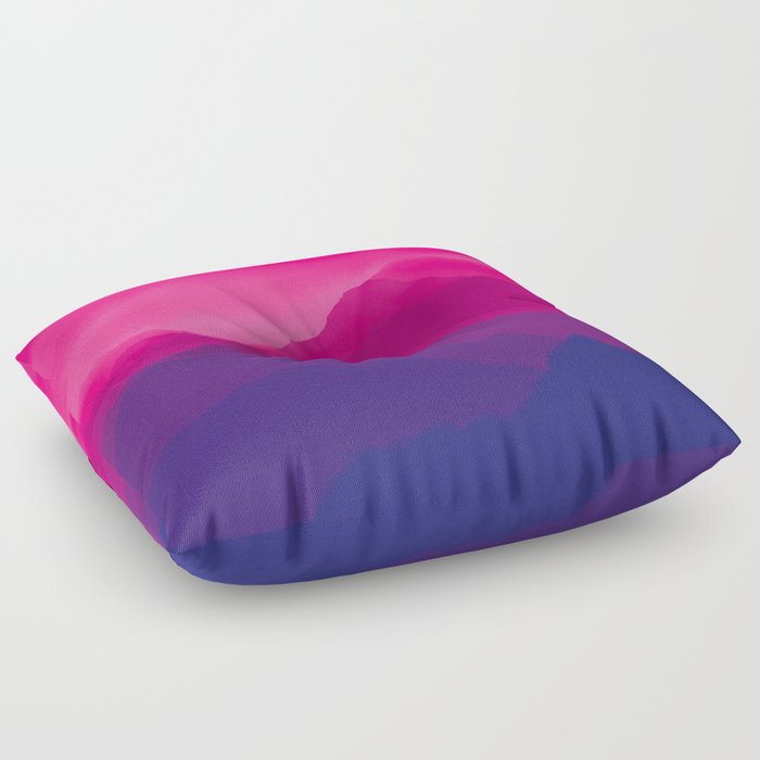 Purple Pink Mountain Range Gradient Floor Pillow