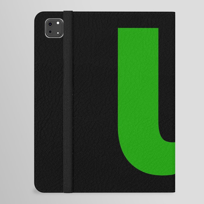 letter U (Green & Black) iPad Folio Case