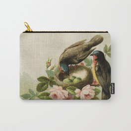 Vintage Birds with Nest Carry-All Pouch