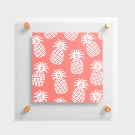 Pineapple Twist 326 Coral Orange Floating Acrylic Print