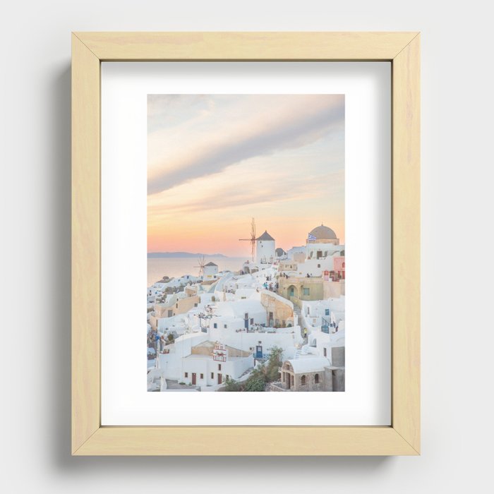 Sunset in Santorini II Recessed Framed Print