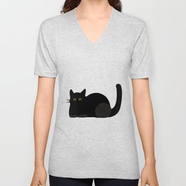 Little Silhouetto of a Cat-to, 3 V Neck T Shirt