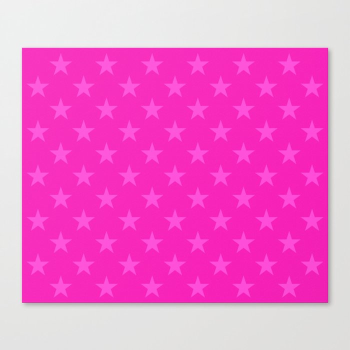 Pink stars pattern Canvas Print