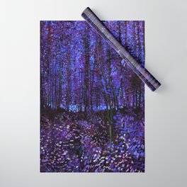 Van Gogh Trees & Underwood Purple Blue Wrapping Paper