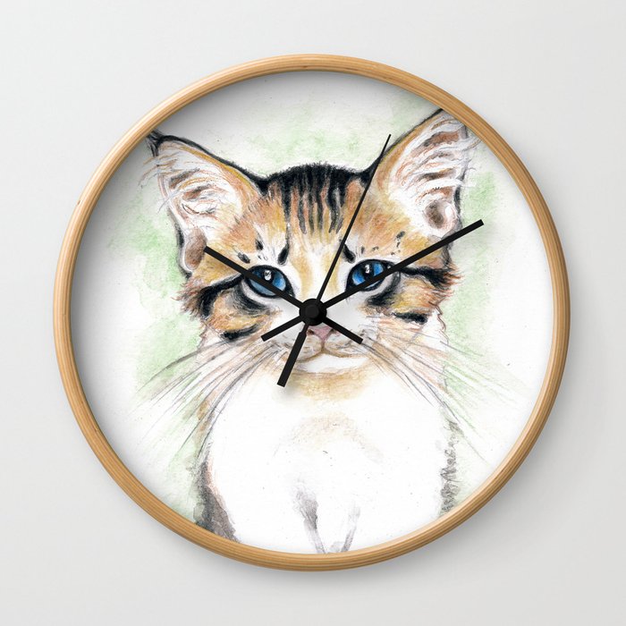 Cute Kitty Cat Wall Clock