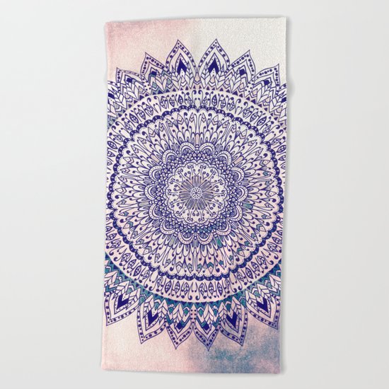 PASTEL PINK MANDALIKA DREAM Beach Towel