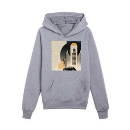 Art Deco City Escape Kids Pullover Hoodies