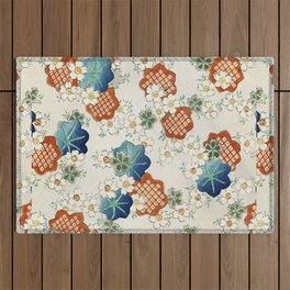 Floral Japanese Pattern Outdoor Rug