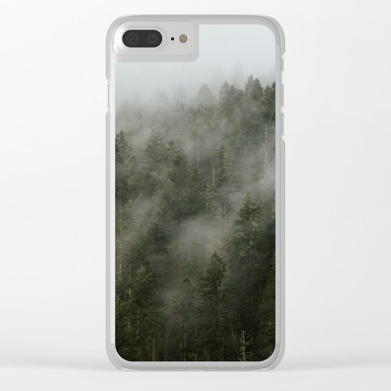 Pacific Northwest Foggy Forest Clear iPhone Case