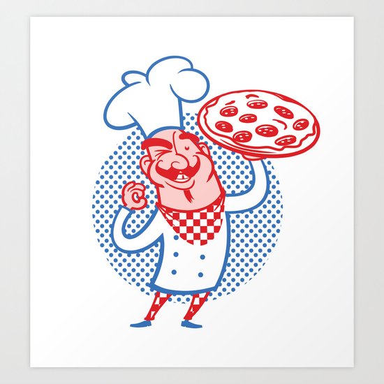 Pizza Chef Art Print