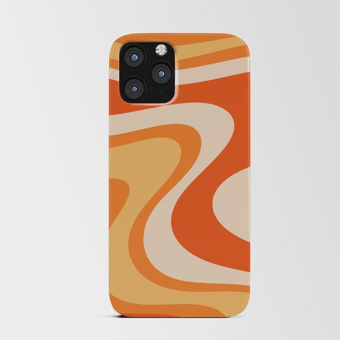 Tangerine Wave Machine - Retro Orange Abstract iPhone Card Case