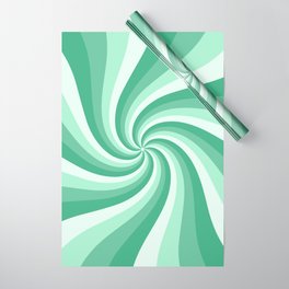 Minty Fresh Spiraling Wrapping Paper