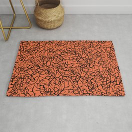 Elephant print_Orange Rug