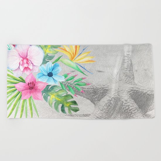 Tropical Beach #2 Beach Towel
